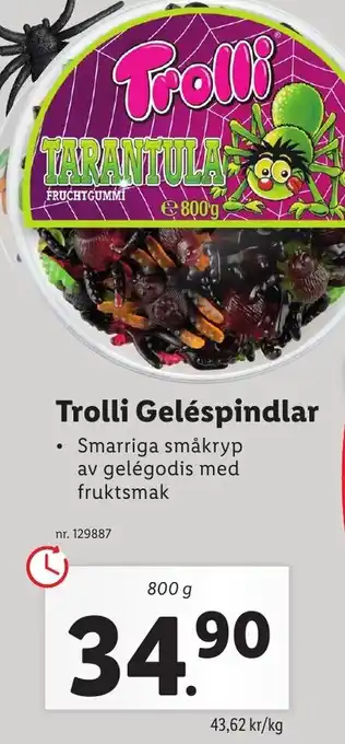 Lidl Trolli Geléspindlar 800 g erbjuda