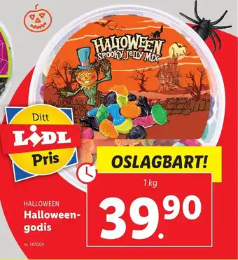 Lidl Halloween godis 1 kg erbjuda