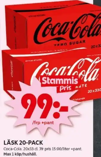 ICA Kvantum LÄSK 20-PACK erbjuda