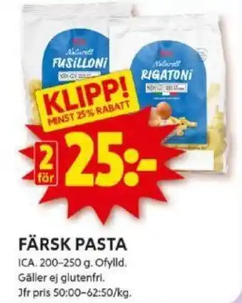 ICA Kvantum FÄRSK PASTA erbjuda