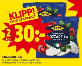 ICA Kvantum MOZZARELLA erbjuda