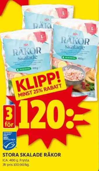 ICA Kvantum STORA SKALADE RÄKOR erbjuda