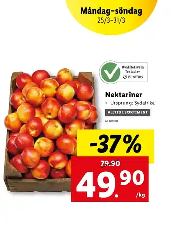 Lidl Nektariner erbjuda