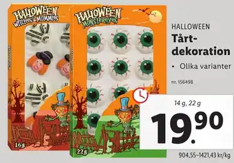 Lidl Halloween Tårt dekoration 14 g, 22 g erbjuda