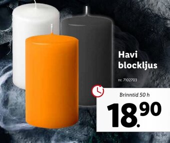 Lidl Havi blockljus erbjuda