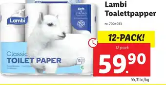 Lidl Lambi Toalettpapper erbjuda