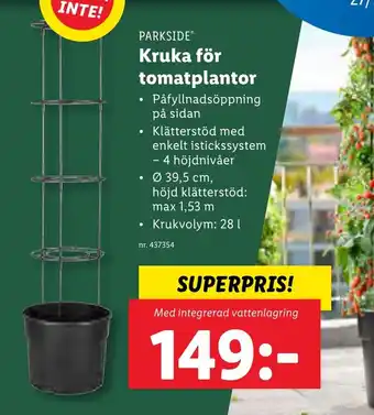 Lidl Kruka för tomatplantor erbjuda