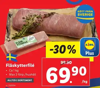 Lidl Fläskytterfilé erbjuda