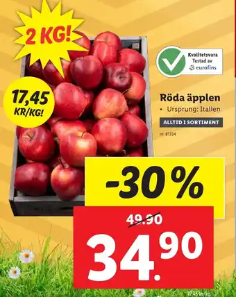 Lidl Röda äpplen erbjuda