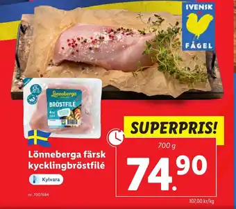 Lidl Lönneberga färsk kycklingbröstfilé erbjuda