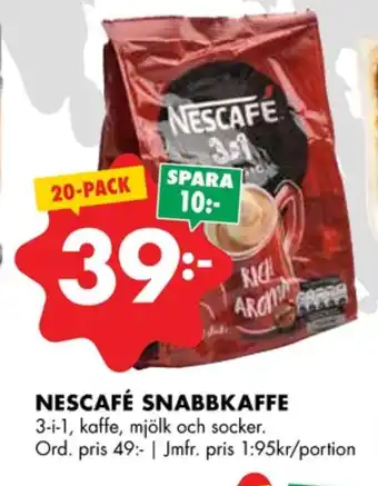ÖoB Nescafé kaffedryckspulver erbjuda