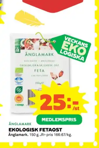 Coop Änglamark fetaost erbjuda