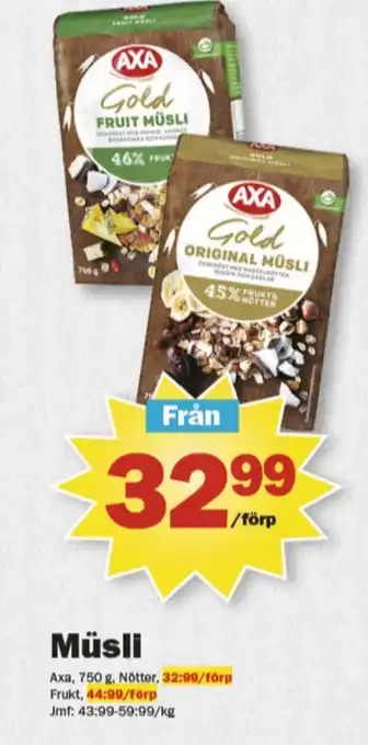 Pekås Gold fruit müsli erbjuda