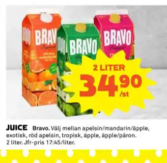 Coop Bravo juice erbjuda