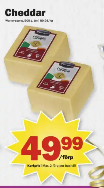 Pekås Wernerssons cheddar erbjuda