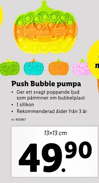 Lidl Push Bubble pumpa 13x13 cm erbjuda