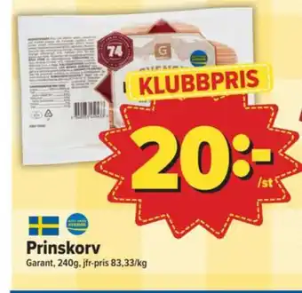 Östenssons Garant prinskorv erbjuda