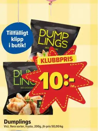 Östenssons Vici dumplings erbjuda