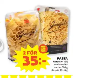 Stora Coop Garofalo pasta sorterad erbjuda