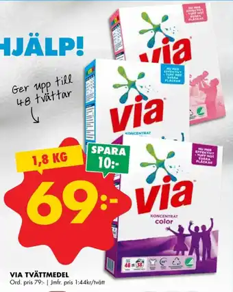ÖoB Via tvättmedel pulver erbjuda