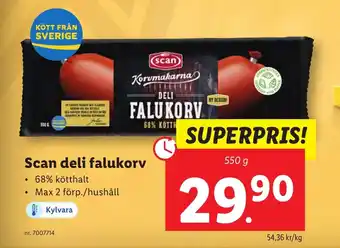 Lidl Scan deli falukorv erbjuda