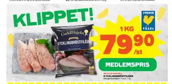 Stora Coop Guldfågeln kycklingbröstfilé erbjuda