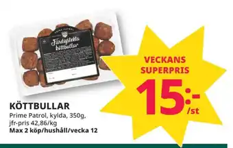 Tempo Prime patrol köttbullar erbjuda