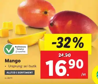 Lidl Mango erbjuda