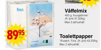 Matöppet Fixa toalettpapper erbjuda