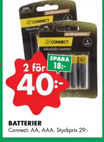 ÖoB Connect batterier erbjuda