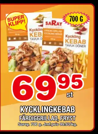 Nya Pulsen KYCKLINGKEBAB erbjuda