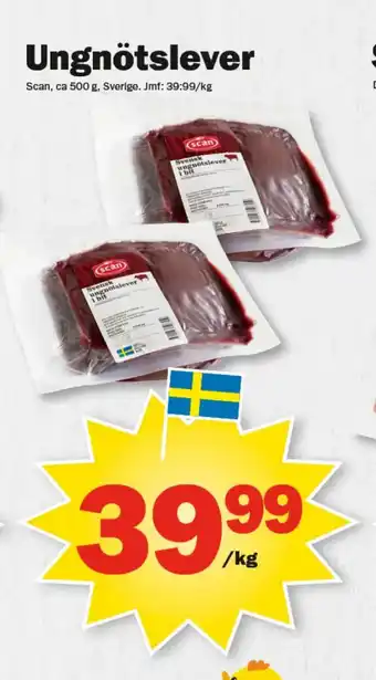 Pekås Ungnötslever erbjuda