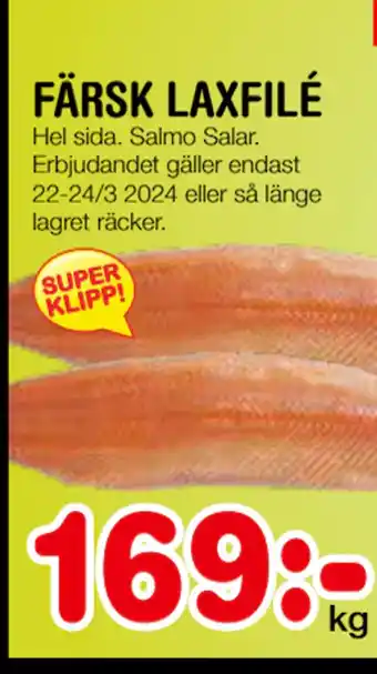 Nya Pulsen FÄRSK LAXFILÉ erbjuda