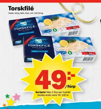 Pekås Torskfilé erbjuda