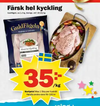 Pekås Färsk hel kyckling erbjuda