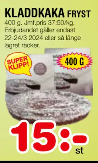 Nya Pulsen KLADDKAKA FRYST erbjuda