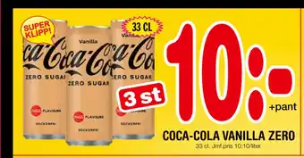 Nya Pulsen COCA-COLA VANILLA ZERO erbjuda