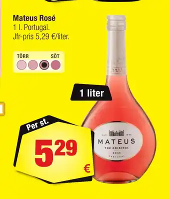 Calle Mateus Rosé erbjuda