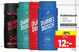 Lidl Dubbeldusch 250 ml erbjuda