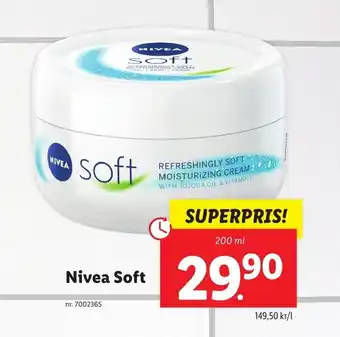 Lidl Nivea Soft 200 ml erbjuda