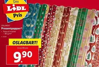 Lidl Crelando Presentpapper 5 m x 70 cm erbjuda