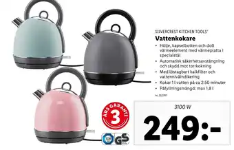 Lidl Silvercrest Kitchen Tools Vattenkokare 3100 W erbjuda