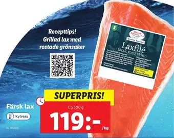 Lidl Färsk Lax 500 g erbjuda