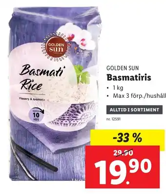 Lidl Golden Sun Basmatiris 1 kg erbjuda