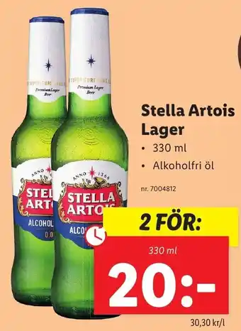 Lidl Stella Artois Lager 330 ml erbjuda