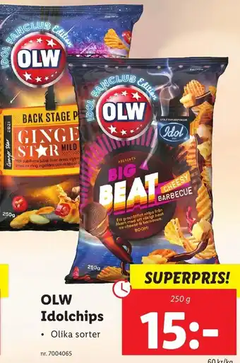 Lidl OLW Idolchips 250 g erbjuda