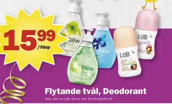 Pekås Flytande tvål, Deodorant erbjuda