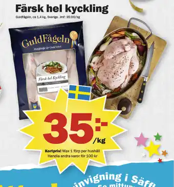 Pekås Färsk hel kyckling erbjuda