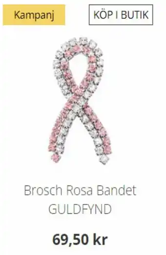 Guldfynd Guldfynd Brosch Rosa Bandet erbjuda