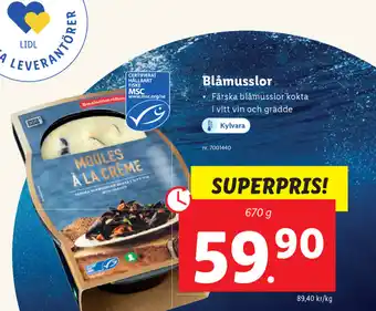 Lidl Blåmusslor 670g erbjuda